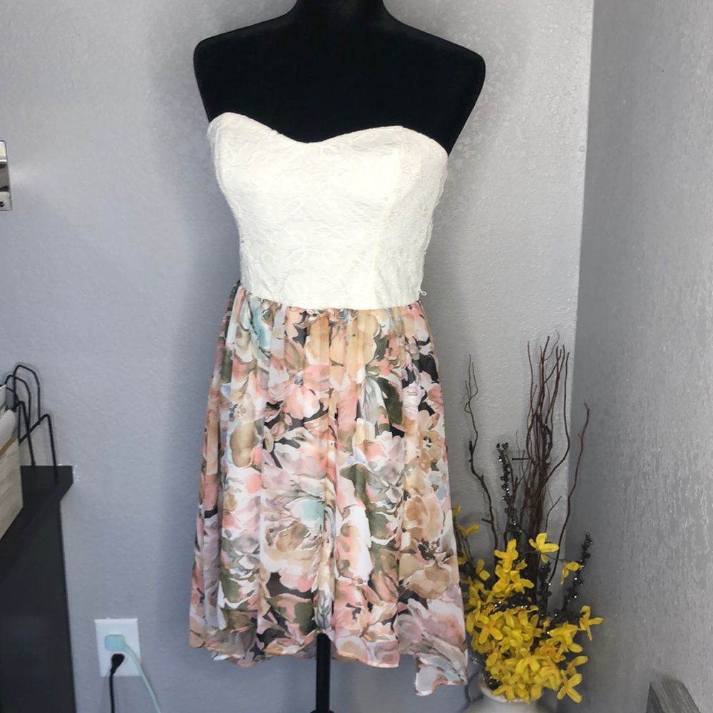 Strapless hi/lo Summer Dress